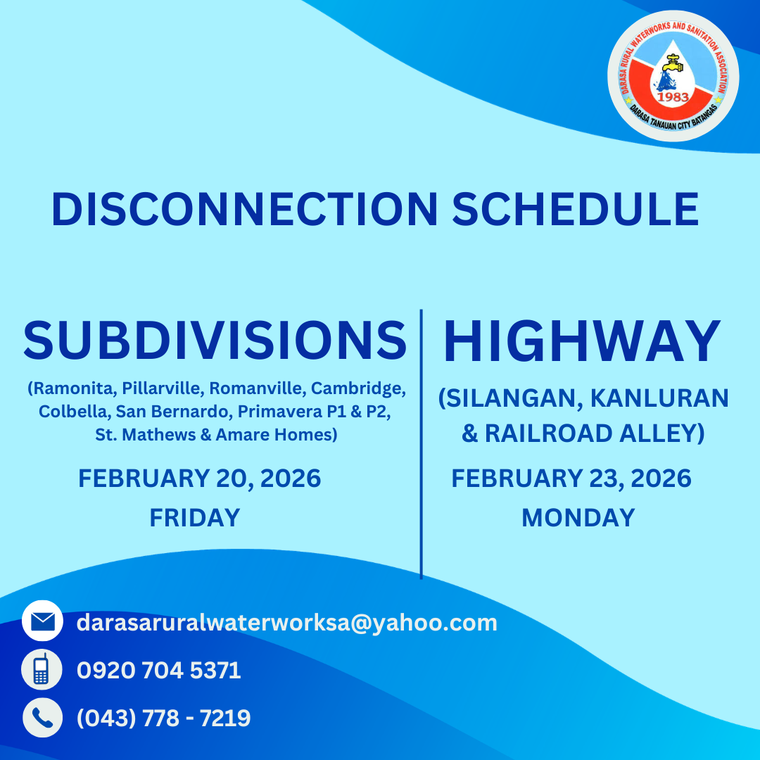 Disconnection Period for the Month of February